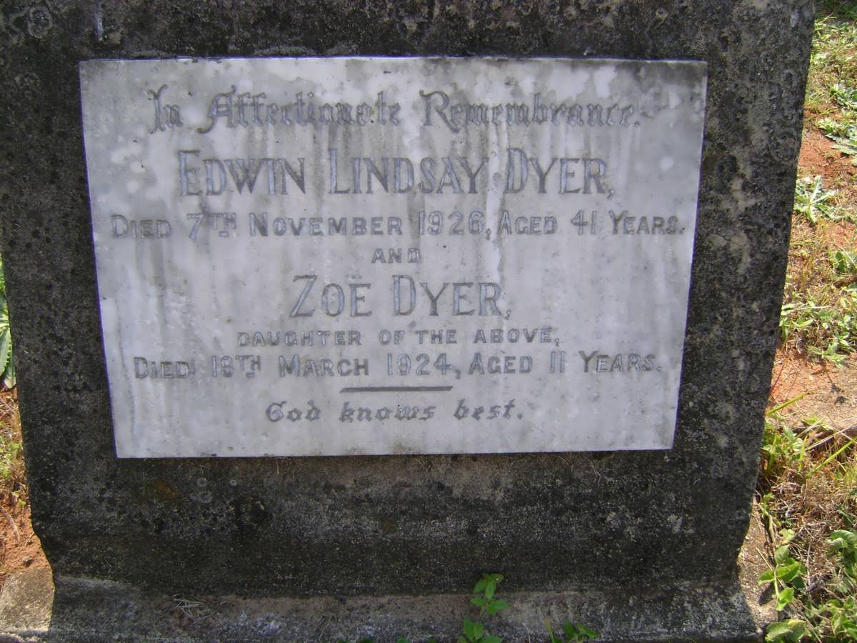 DYER Edwin Lindsay -1926 :: DYER Zoe -1924