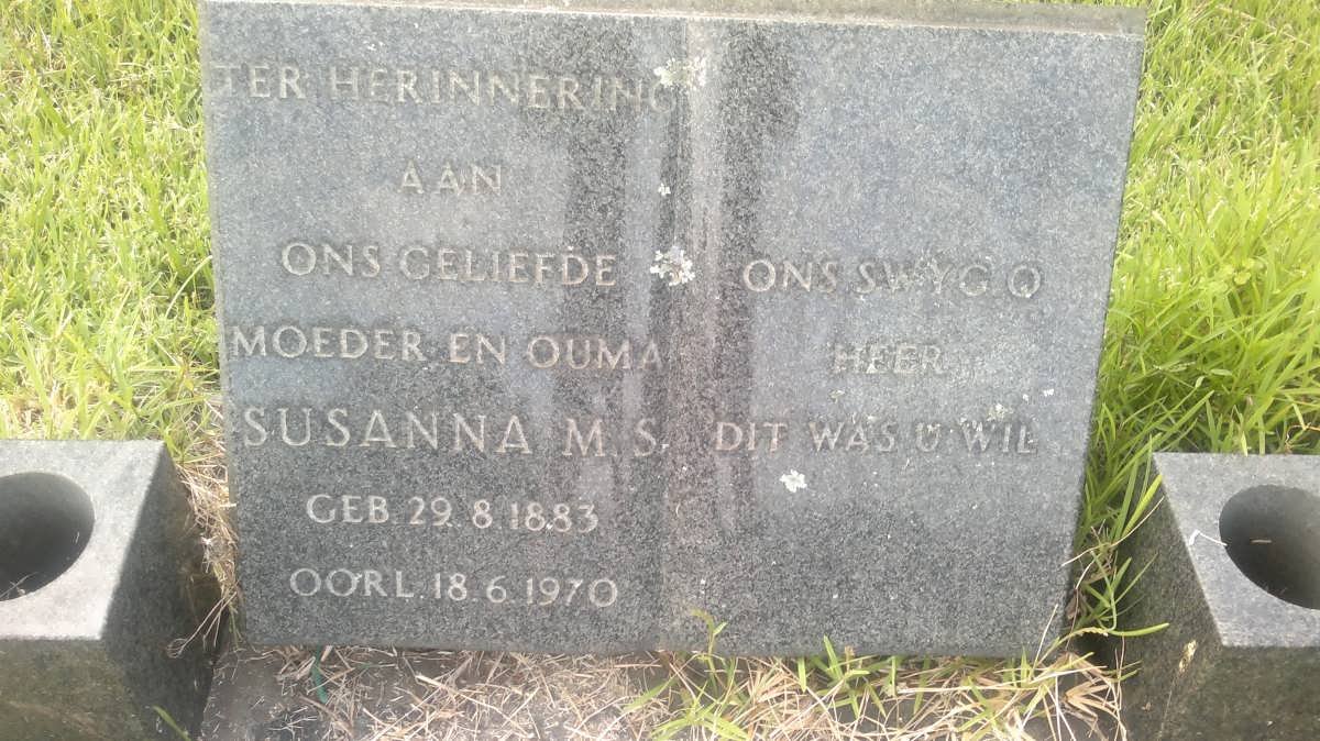 DYK Susanna M.S., van 1883-1970