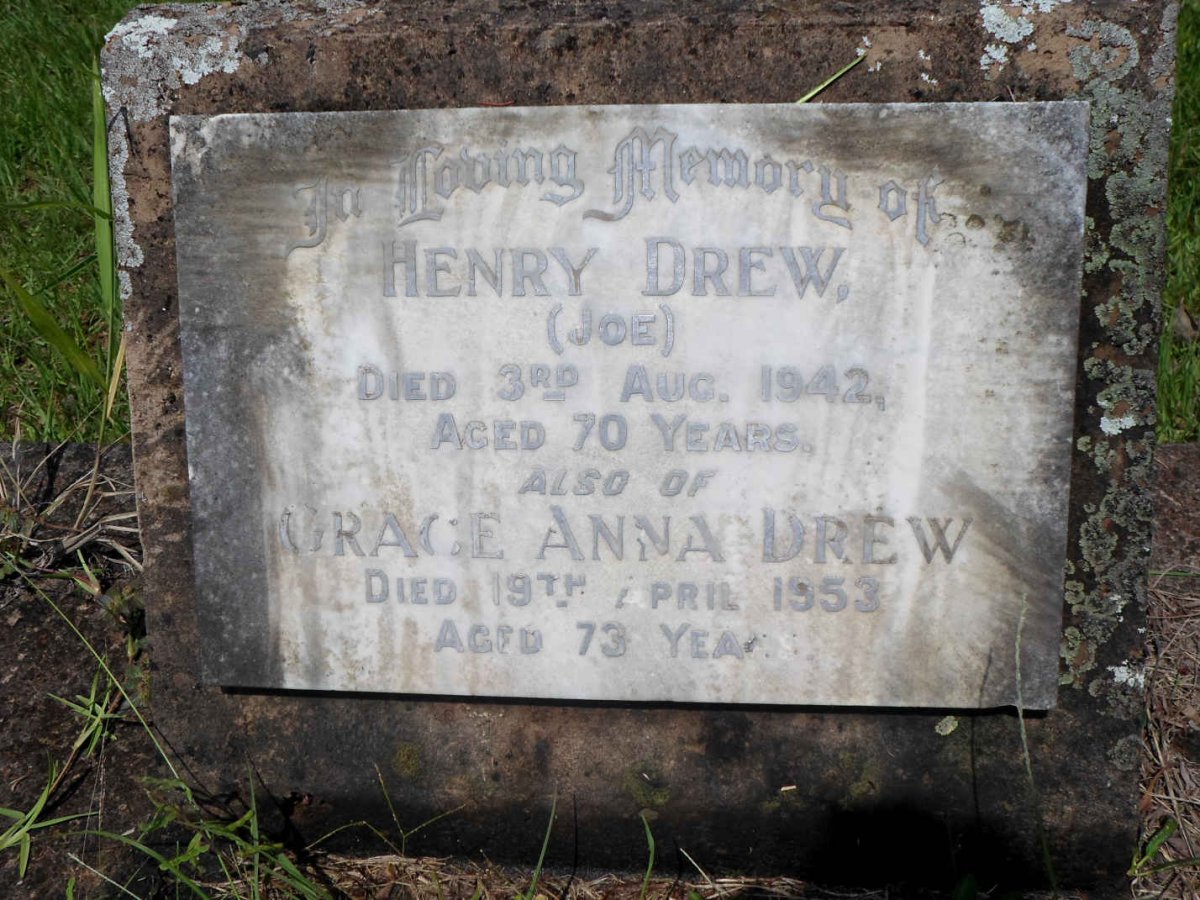 DREW Henry -1942 &amp; Grace Anna -1953