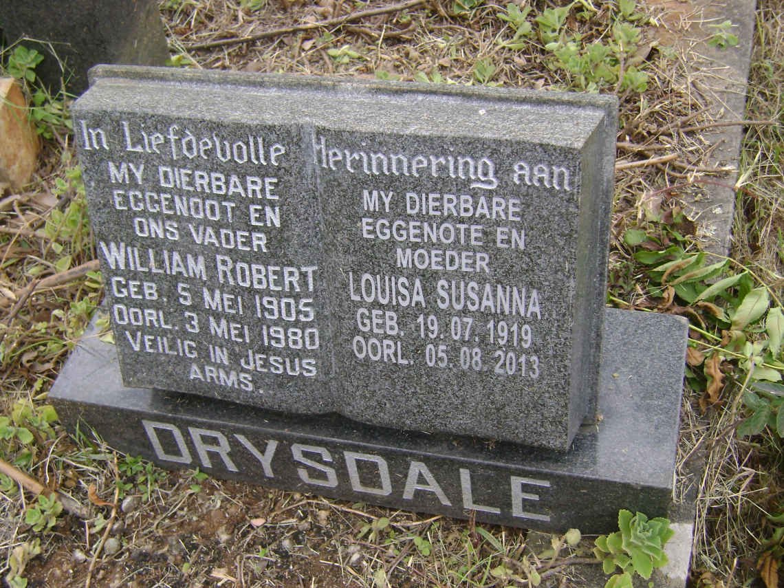 DRYSDALE William Robert 1905-1980 &amp; Louisa Susanna 1919-2013
