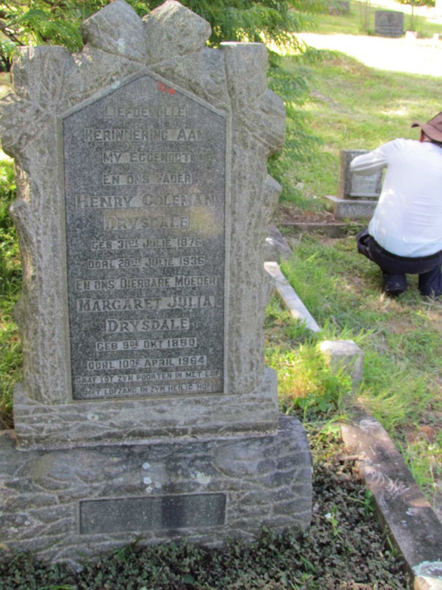 DRYSDALE Henry Coleman 1876-1936 &amp; Margaret Julia 1880-1964