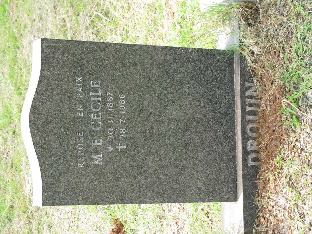 DROUIN M.E. Cecile 1887-1996