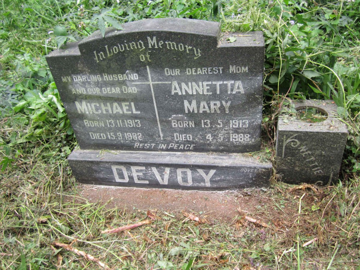 DEVOY Michael 1913-1982 &amp; Annetta Mary 1913-1988