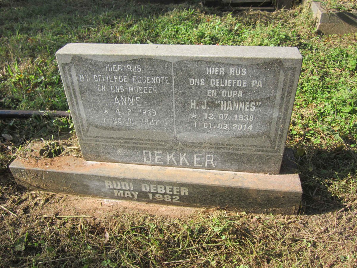 DEKKER H.J. 1938-2014 &amp; Anne 1939-1987 :: BEER Rudi, de -1982