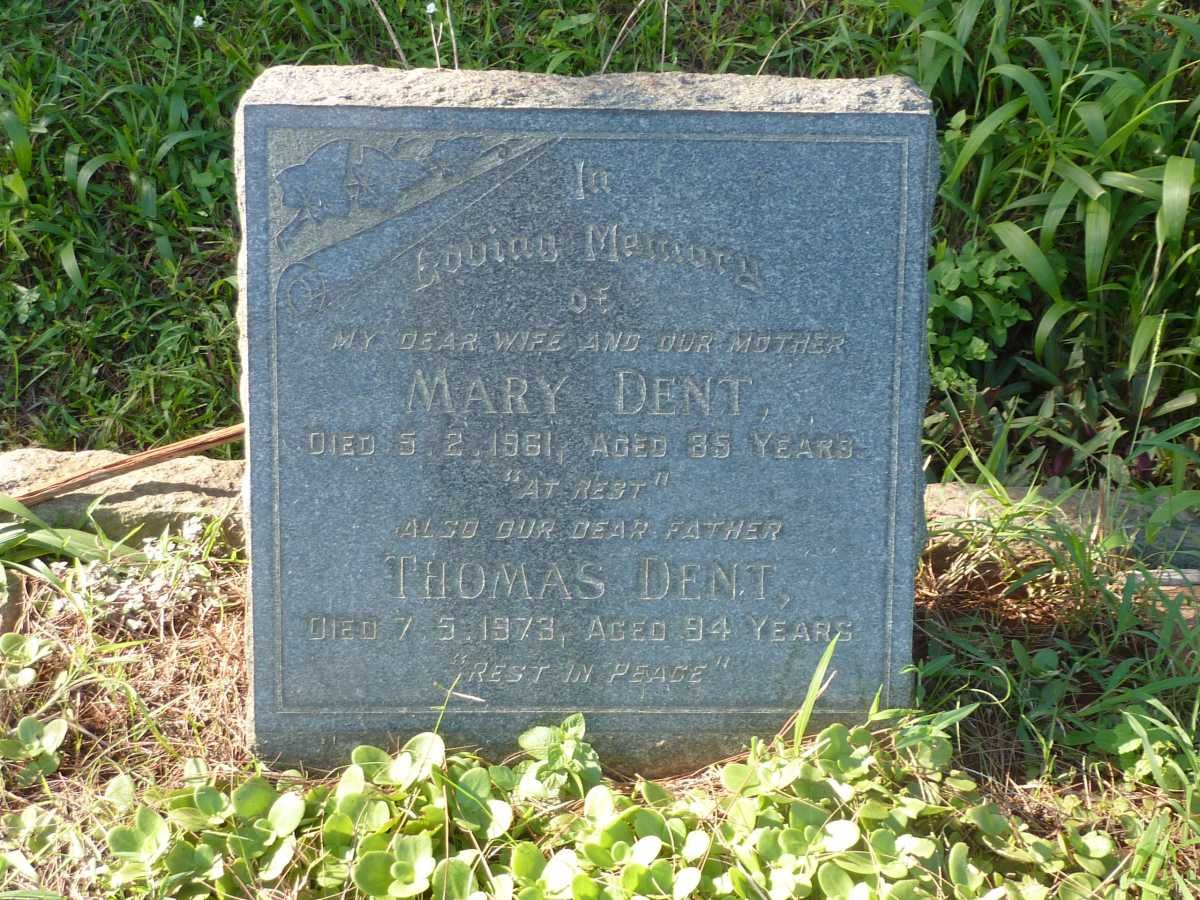 DENT Thomas -1973 &amp; Mary -1961