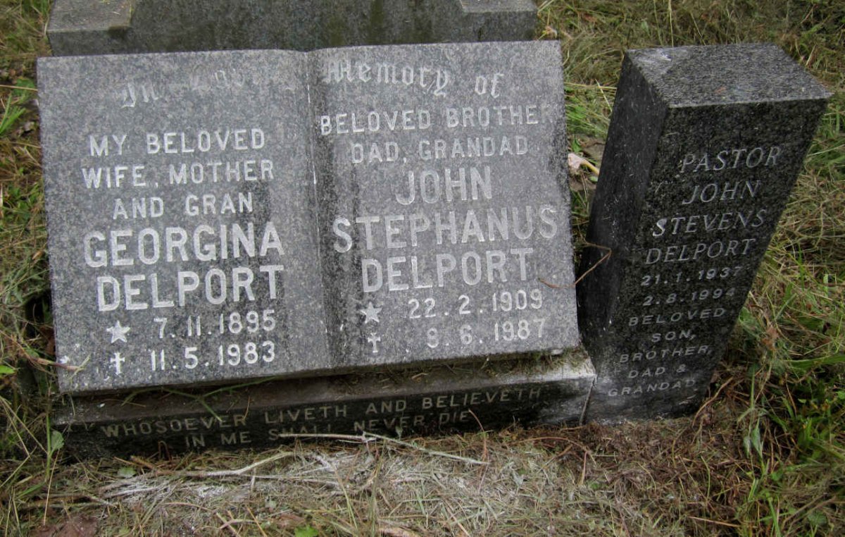 DELPORT John Stephanus 1909-1987 &amp; Georgina 1895-1983 :: DELPORT John Stevens 1937-1994