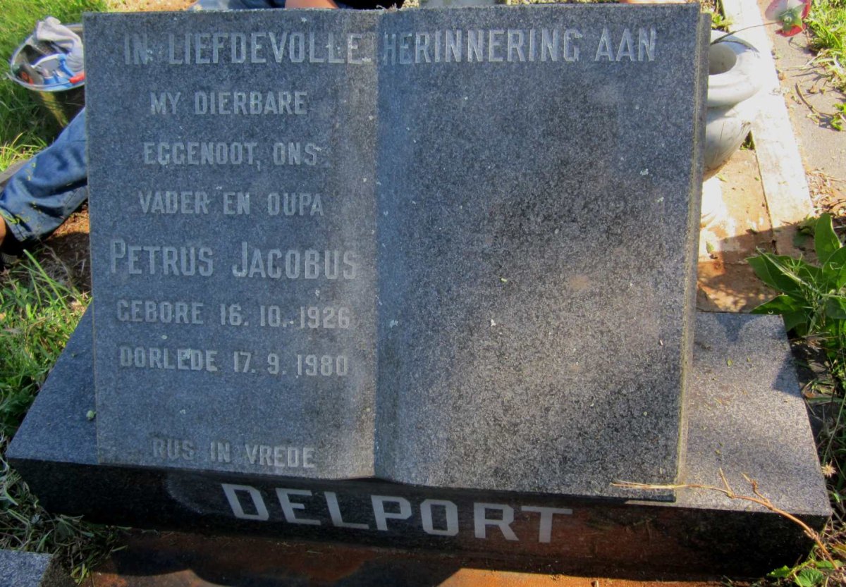DELPORT Petrus Jacobus 1926-1980