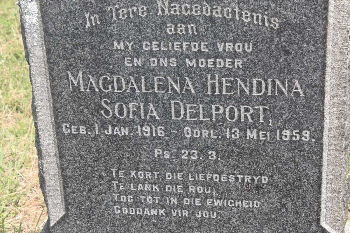 DELPORT Magdalena Hendina Sofia 1916-1959