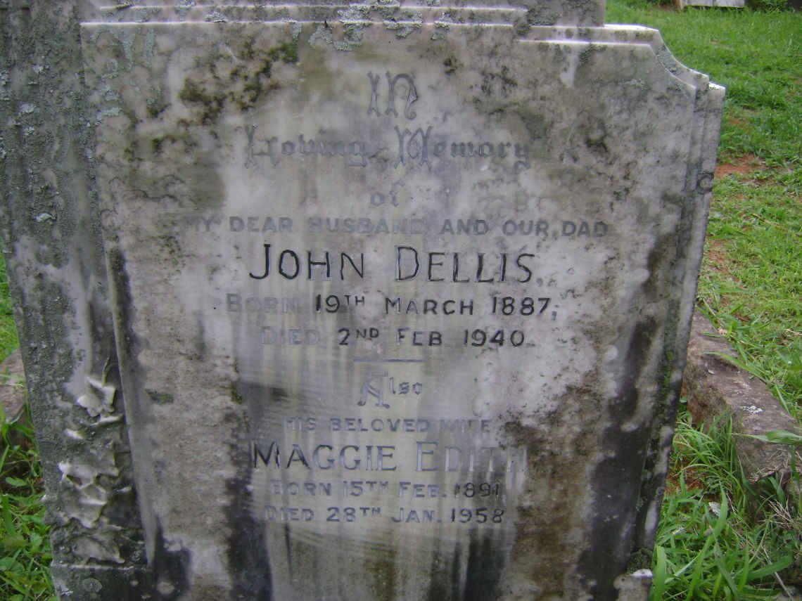 DELLIS John 1887-1940 &amp; Maggie Edith 1891-1958
