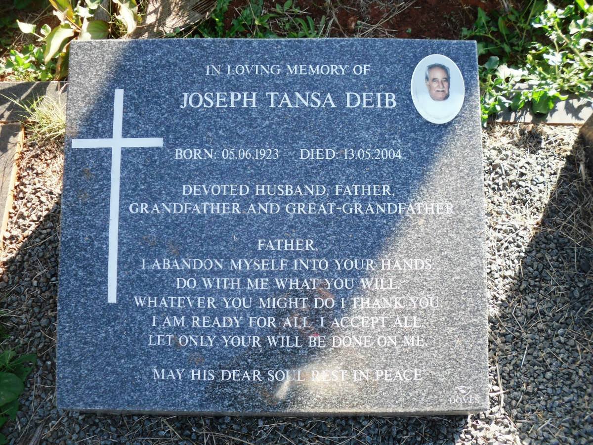 DEIB Joseph Tansa 1923-2004 &amp; Mamie 1923-2011