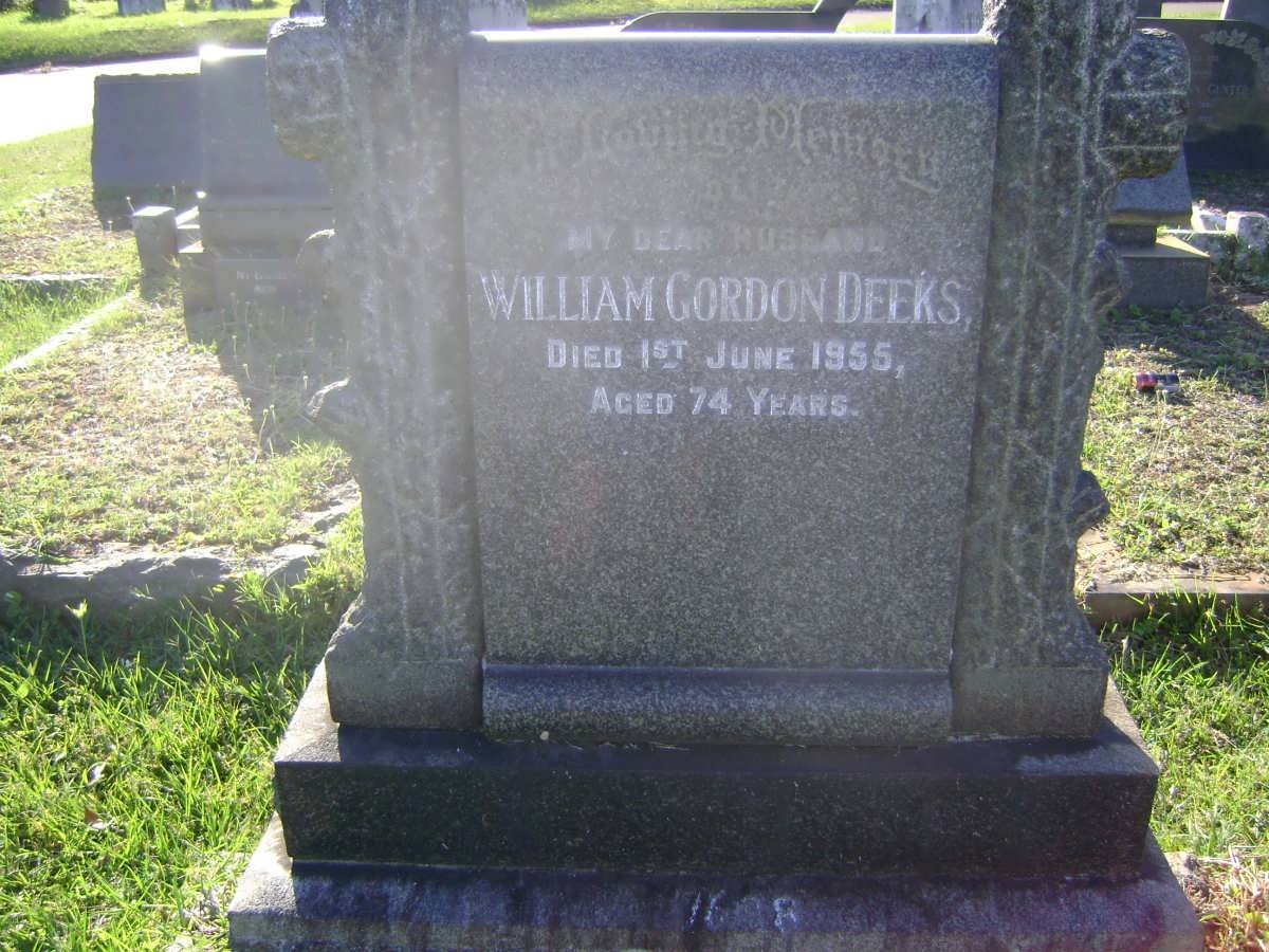 DEEKS William Gordon -1955
