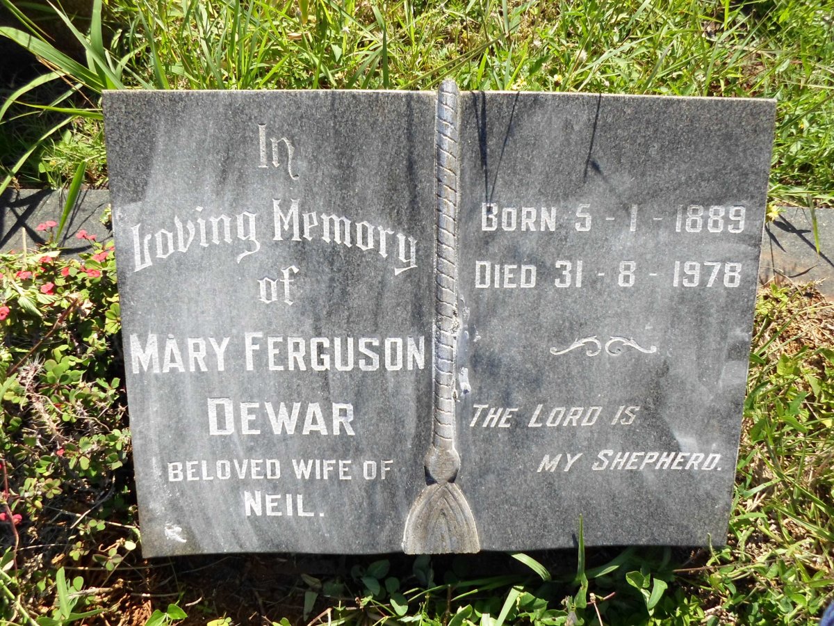 DEWAR Mary, FERGUSON 1889-1978