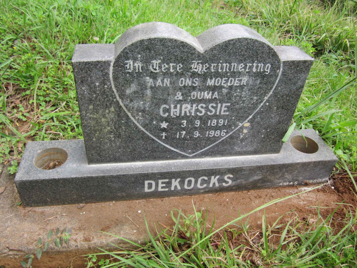 DEKOCKS Chrissie 1891-1986