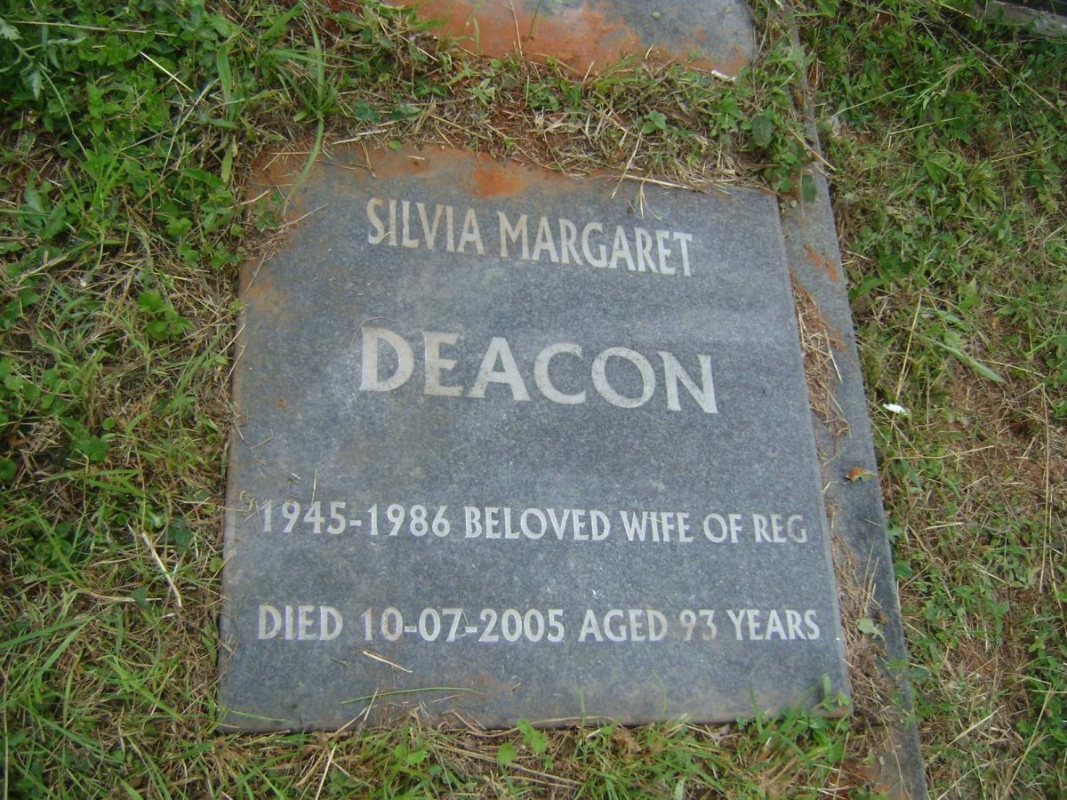 DEACON Reg -2005 &amp; Silvia Margaret 1945-1986