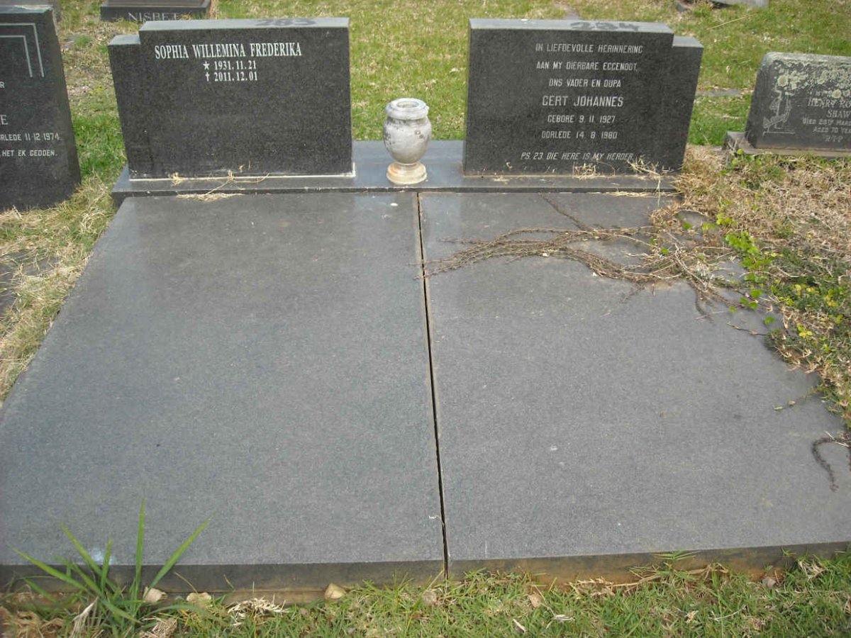 DEVENTER Gert Johannes, van 1927-1980 &amp; Sophia Willemina Frederika 1931-2011