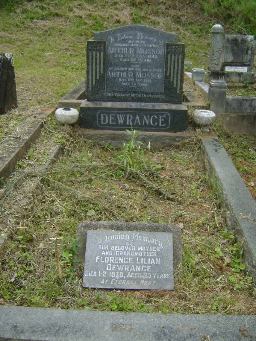 DEWRANCE Arthur Mossop -1946 :: DEWRANCE Arthur Mossop -1949 :: DEWRANCE Florence Lilian -1978