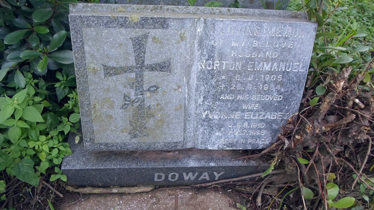 DOWAY Norton Emmanuel 1905-1984 &amp; Yvonne Elizabeth 1910-1998