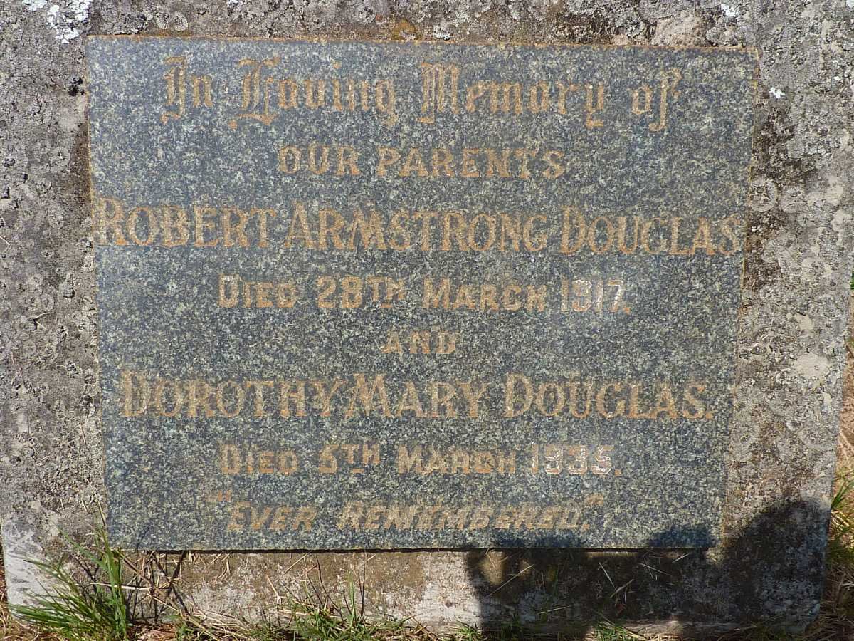 DOUGLAS Robert Armstrong -1917 &amp; Dorothy Mary -1935