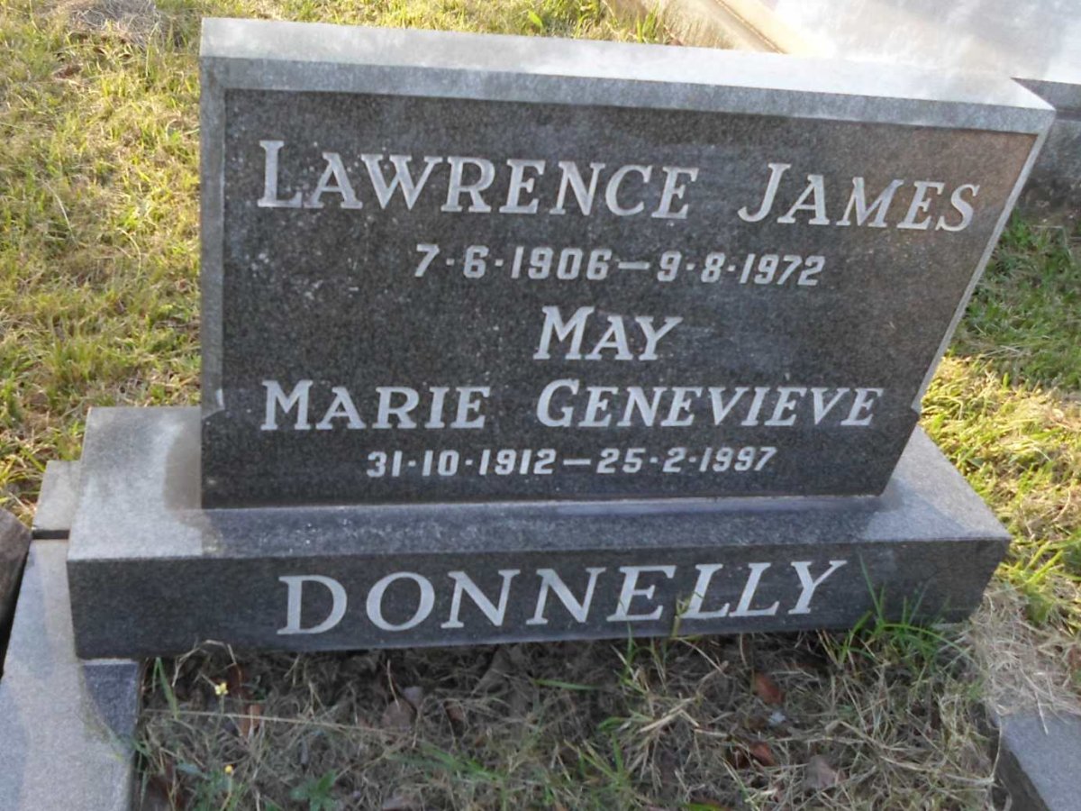 DONNELLY Lawrence James 1906-1972 &amp; May Marie Genevieve 1912-1997