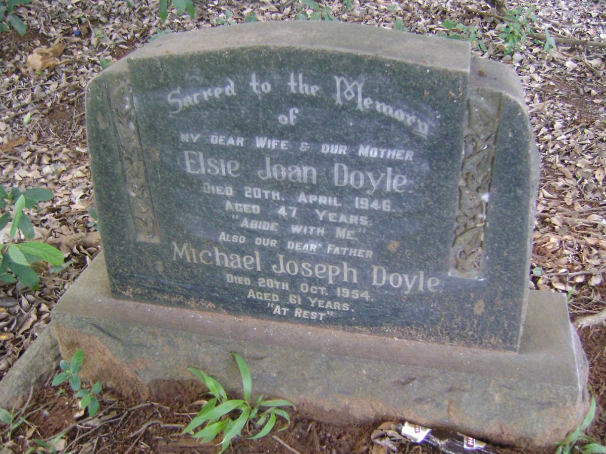 DOYLE Michael Joseph -1954 &amp; Elsie Joan -1946