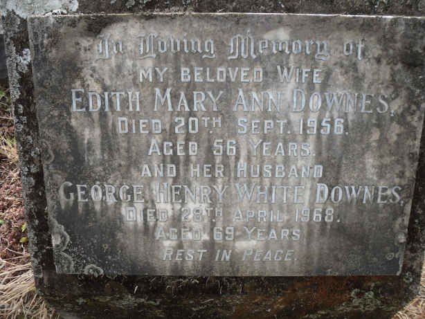 DOWNES George Henry White -1968 &amp; Edith Mary Ann -1956