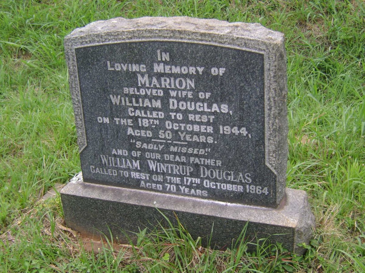 DOUGLAS William Wintrup -1964 &amp; Marion -1944