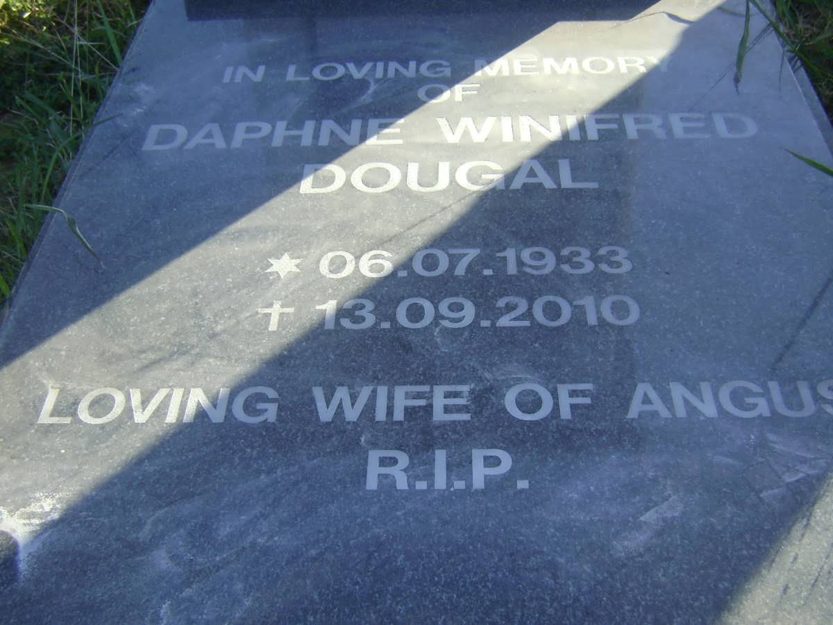 DOUGAL Angus 1932-2007 &amp; Daphne Winifred 1933-2010