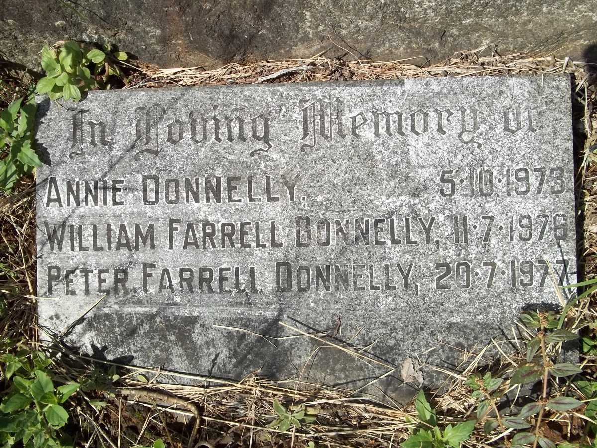 DONNELLY Annie -1973 :: DONNELLY William Farrell -1976 :: DONNELLY Peter Farrell -1977