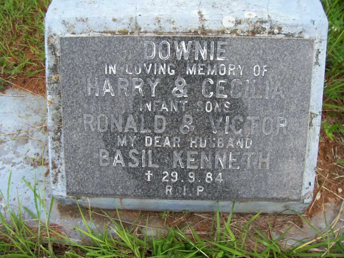 DOWNIE Basil Kenneth -1984 :: DOWNIE Harry 1934 :: DOWNIE Cecilia -1970 :: DOWNIE Ronald -1914 :: DOWNIE Victor-1915