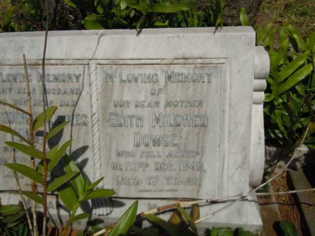 DOWSE Fredrick James -1936 &amp; Edith Mildred -1949
