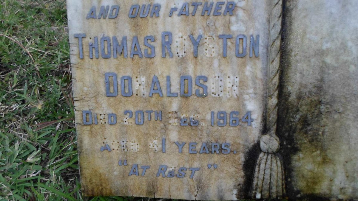 DONALDSON Thomas Royston -1964