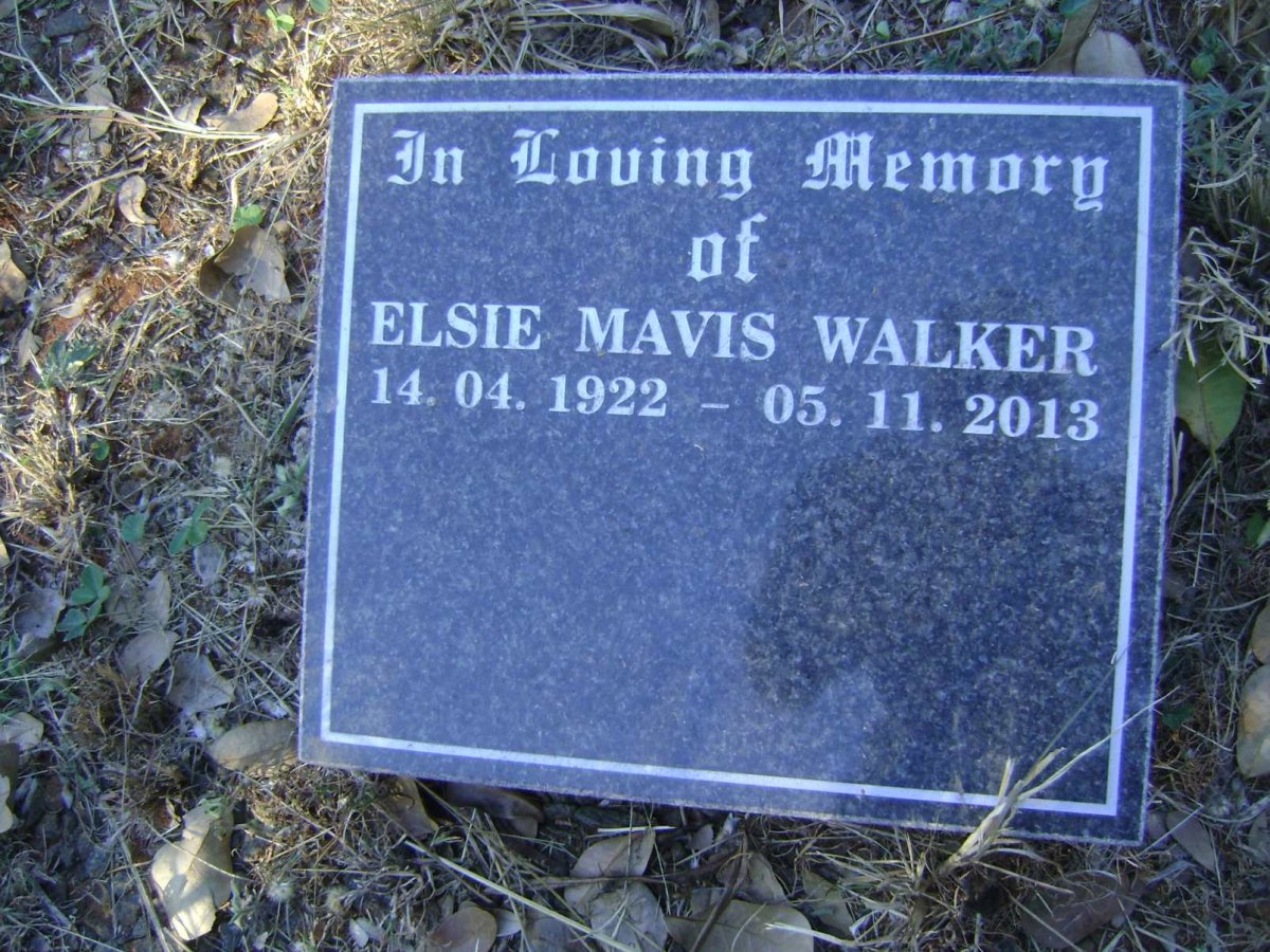 WALKER Elsie Mavis 1922-2013