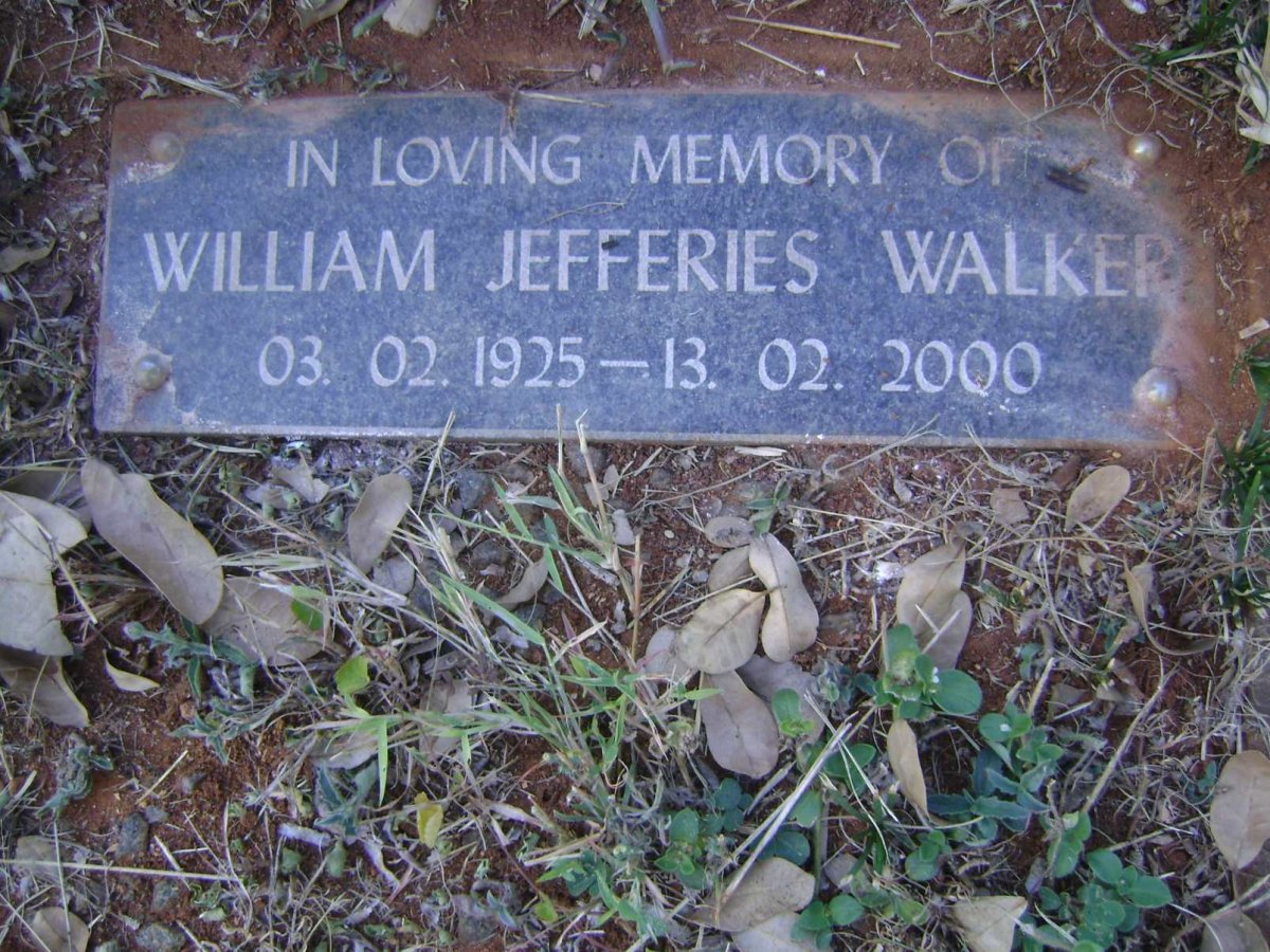 WALKER William Jefferies 1925-2000