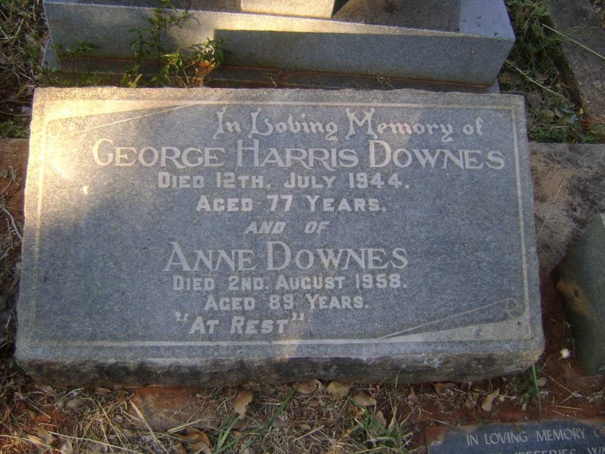 DOWNES George Harris -1944 &amp; Anne -1958