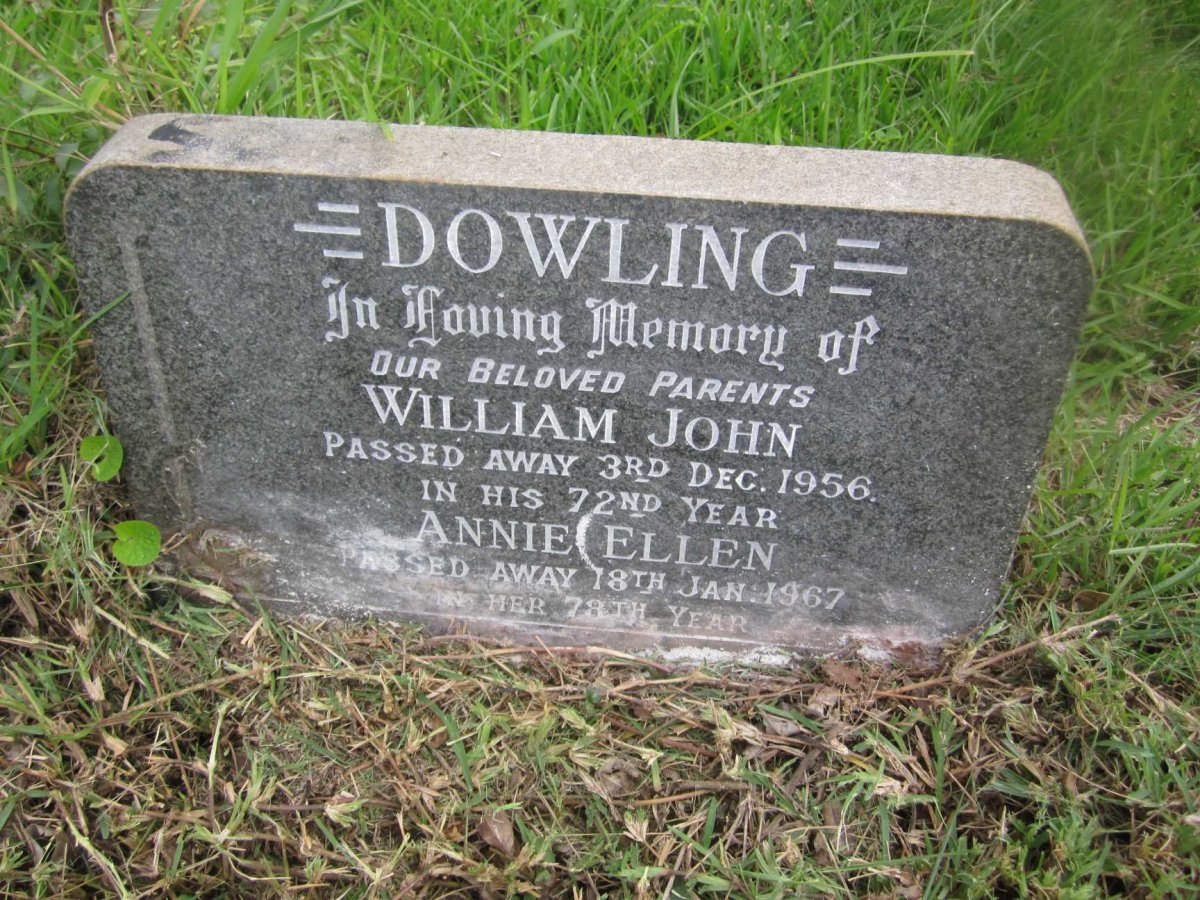 DOWLING William John -1956 &amp; Annie Ellen -1967