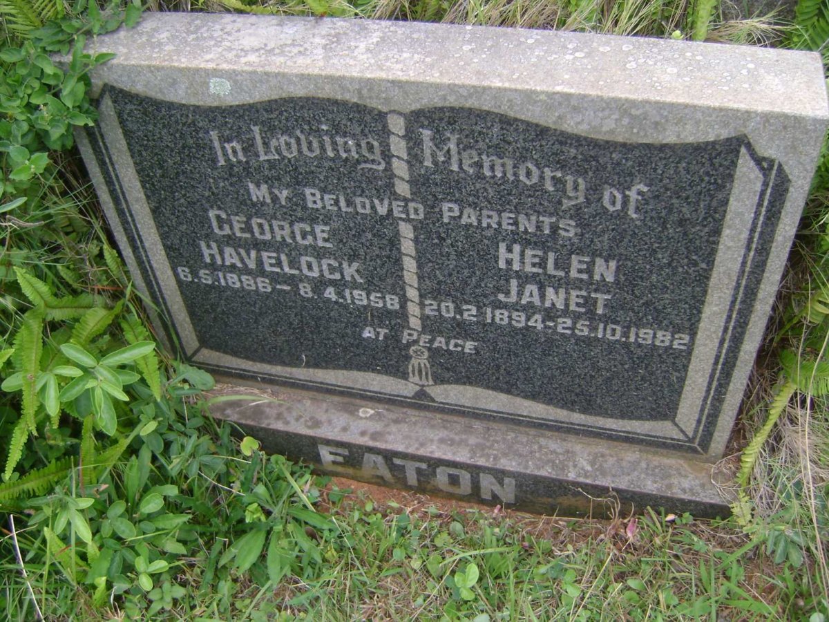 EATON George Havelock 1886-1958 &amp; Helen Janet 1894-1982