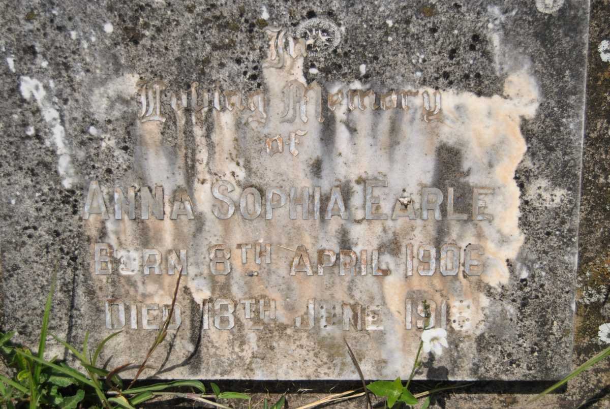 EARLE Anna Sophia 1906-1918