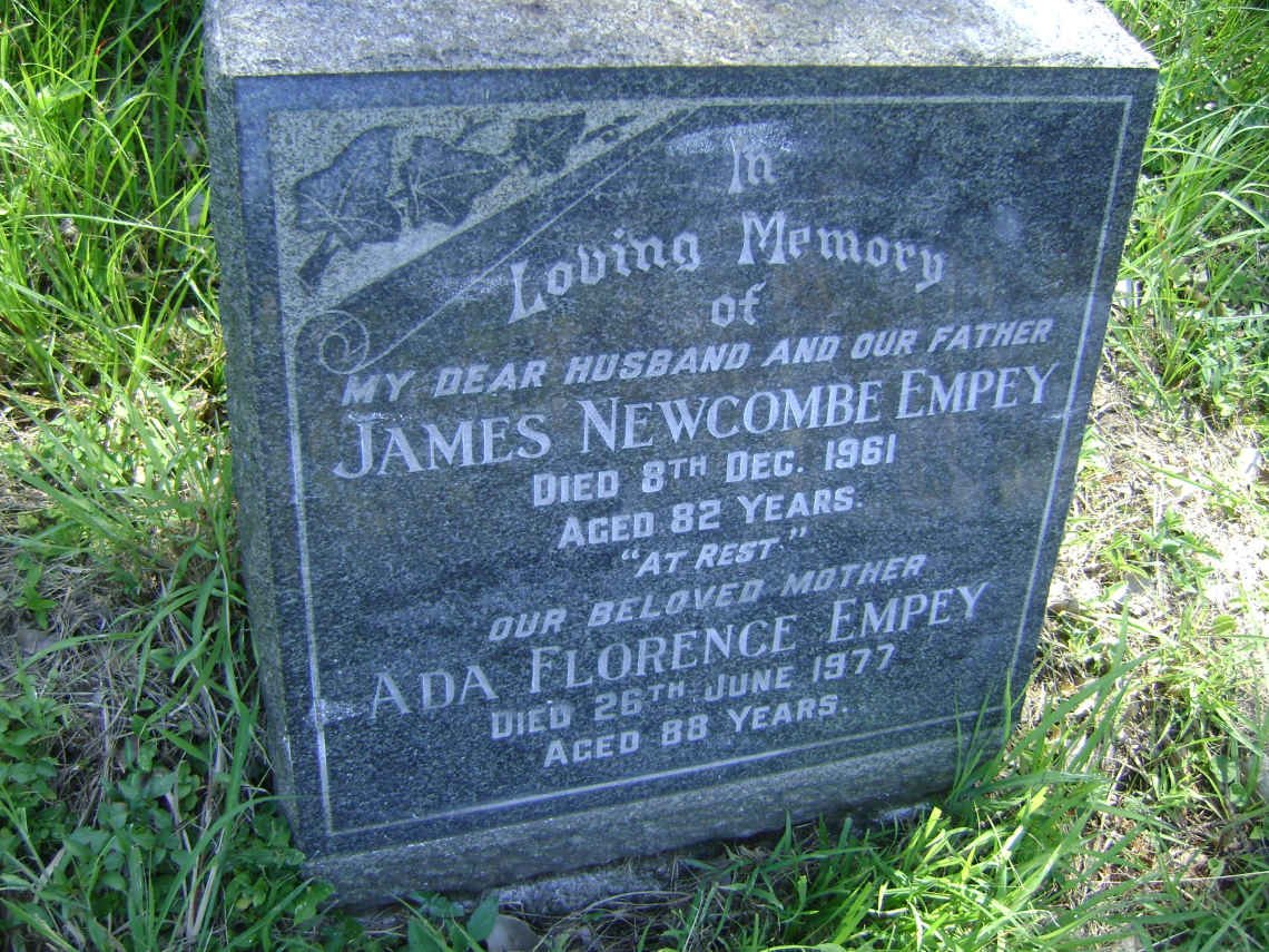 EMPEY John Newcombe -1961 &amp; Ada Florence -1977
