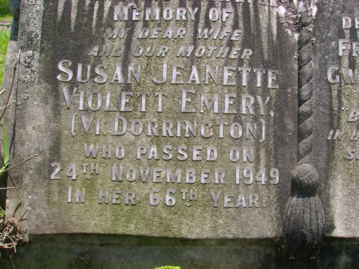 EMERY Susan Jeanette Violet nee DORRINGTON -1949 