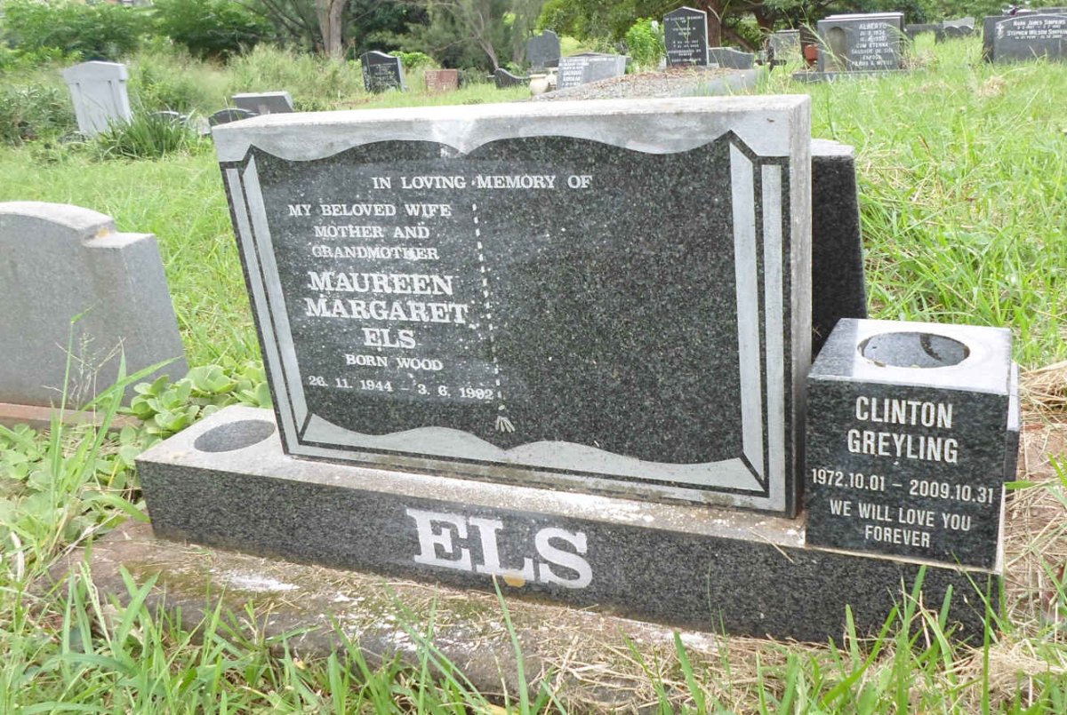 ELS Maureen Margaret nee WOOD 1944-1992 :: GREYLING Clinton 1972-2009