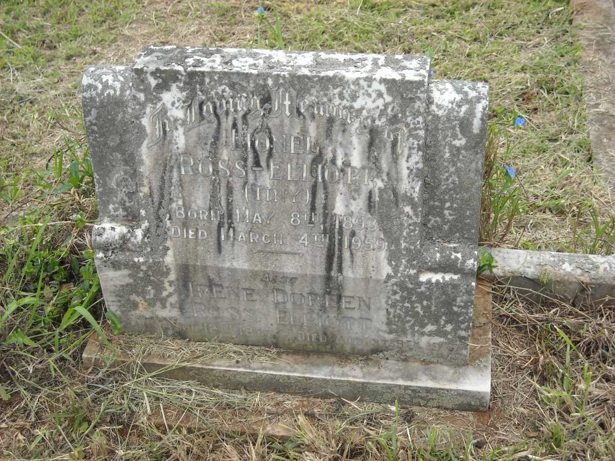 ELLIOTT Lionel, ROSS 1893-1959 &amp; Irene Doreen 1897-1967