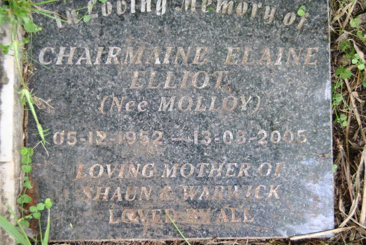 ELLIOT Charmaine Elaine nee MOLLOY 1952-2005 
