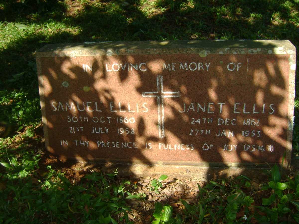 ELLIS Samuel 1860-1958 &amp; Janet 1862-1953