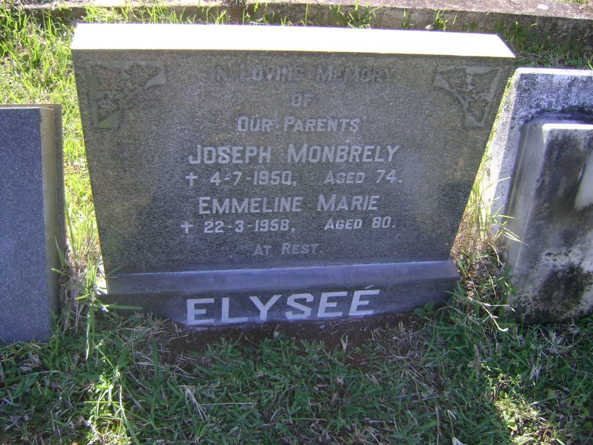 ELYSEE Joseph Monbrely -1950 &amp; Emmeline Marie -1958