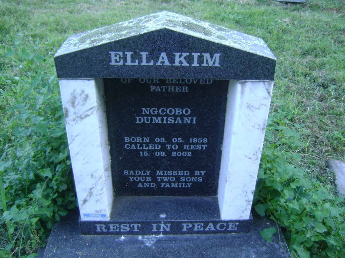 ELLAKIM Ngcobo Dumisani 1958-2002
