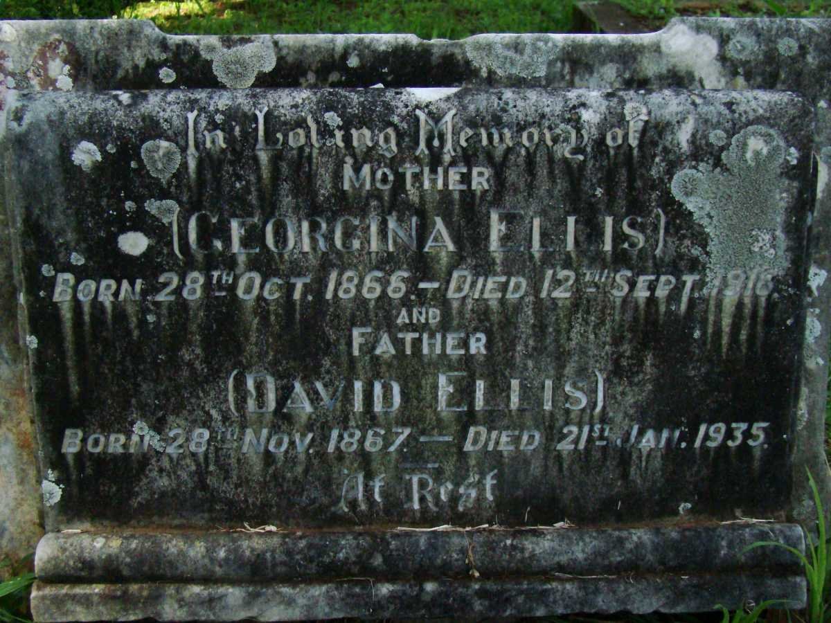 ELLIS David 1867-1935 &amp; Georgina 1866-1916