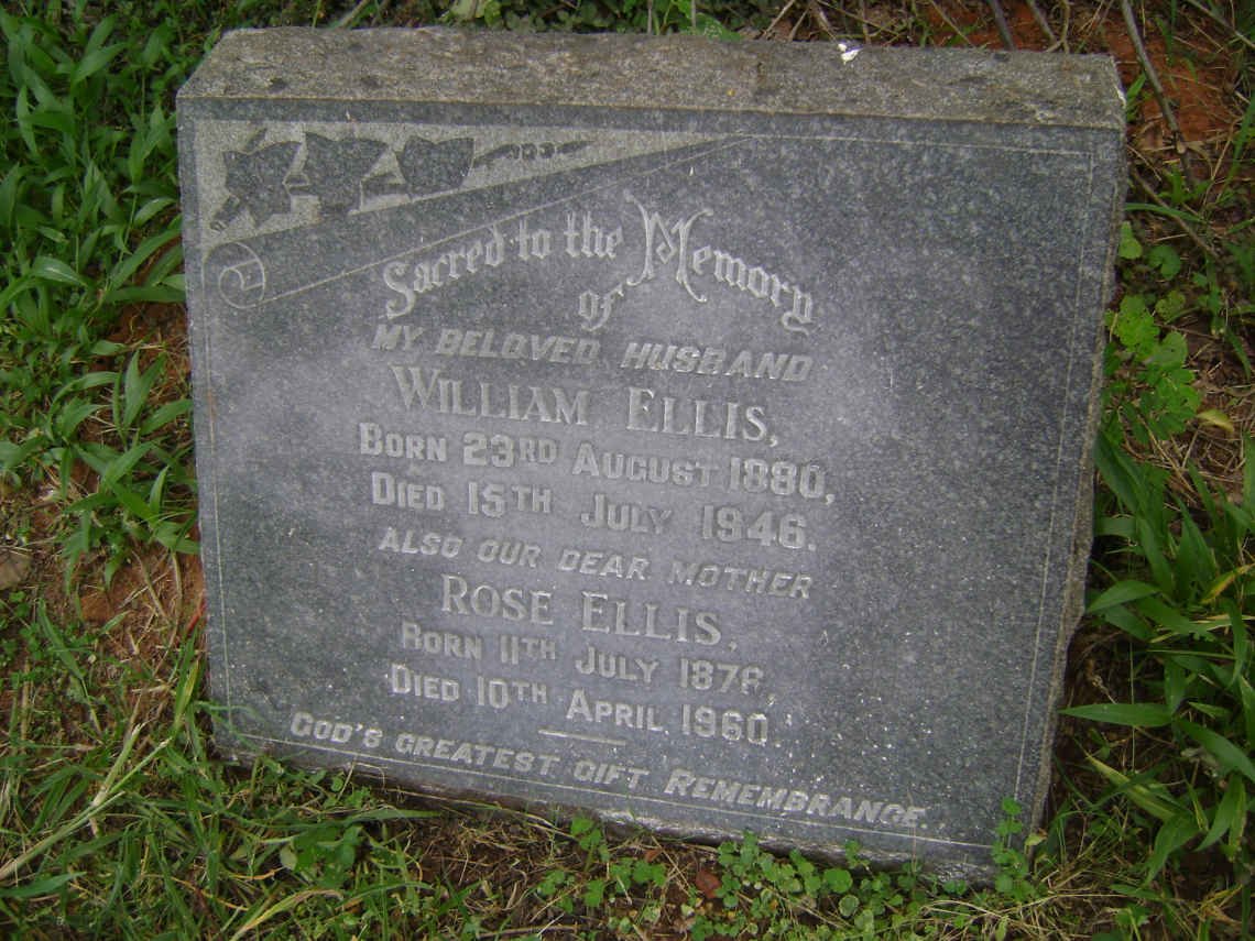 ELLIS William 1880-1946 &amp; Rose 1876-1960