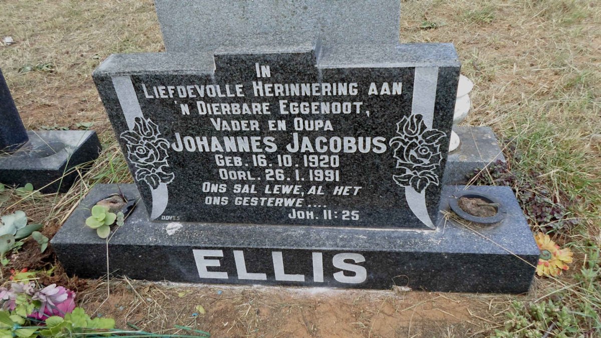 ELLIS Johannes Jacobus 1920-1991