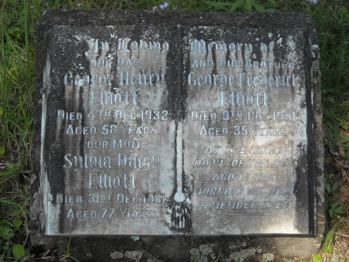ELLIOTT George Henry -1932 &amp; Sylvia Daisy -1961 :: ELLIOTT George Frederick -1951