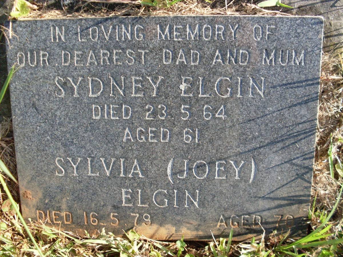 ELGIN Sydney -1964 &amp; Sylvia -1979 